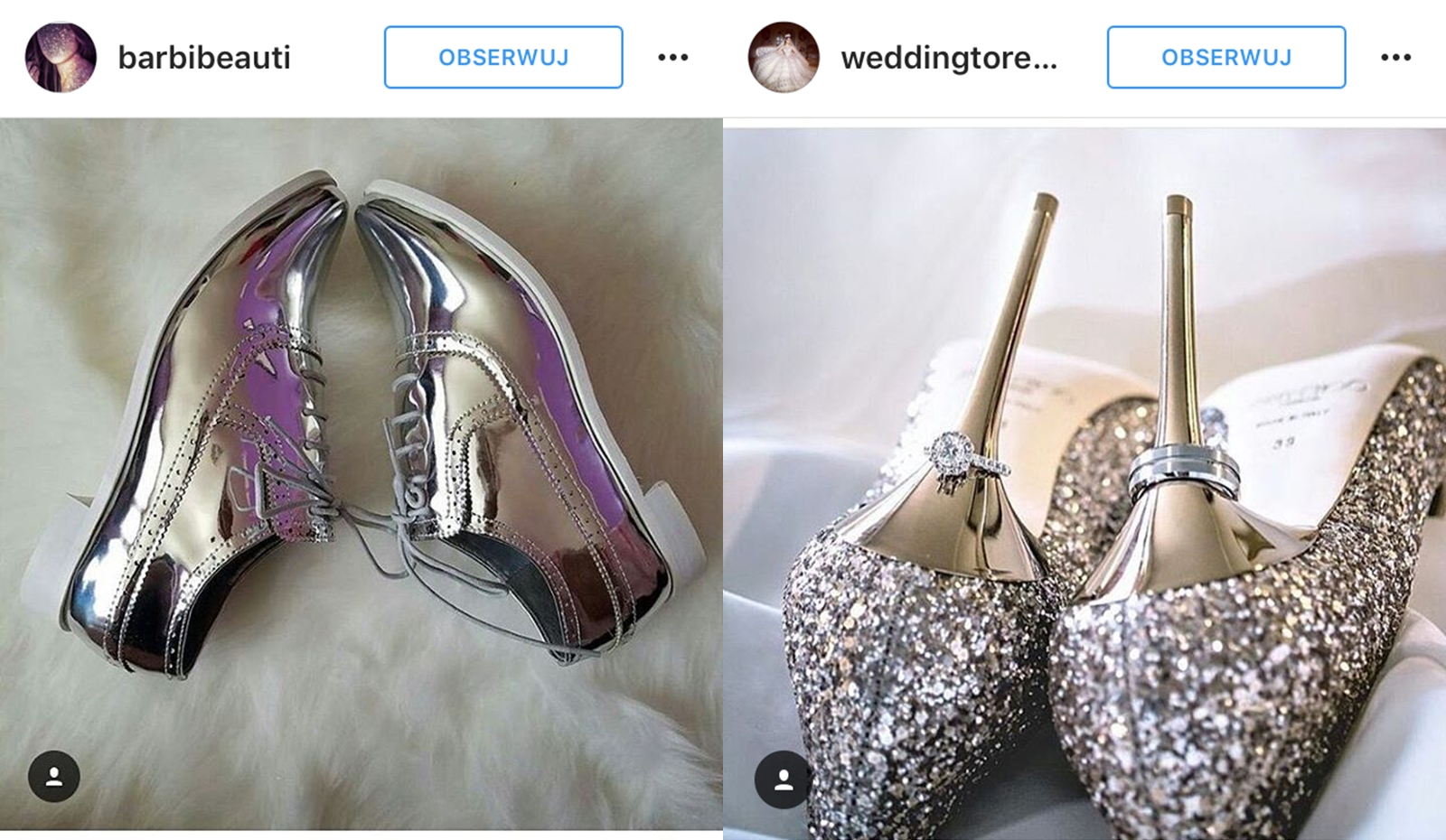 srebrne buty do ślubu