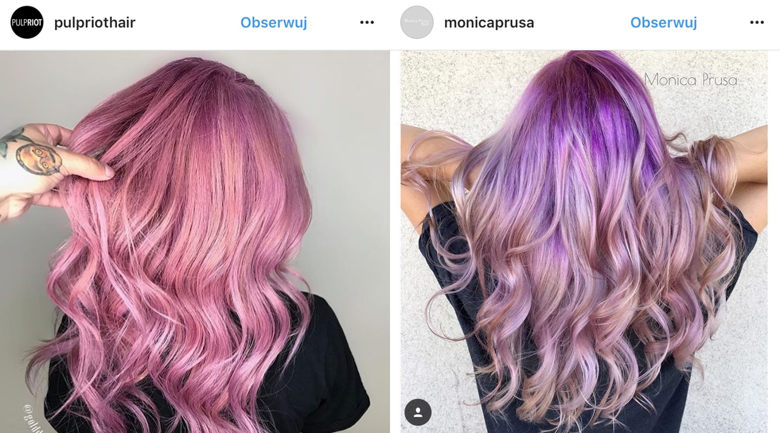 fioletowa farba do włosów