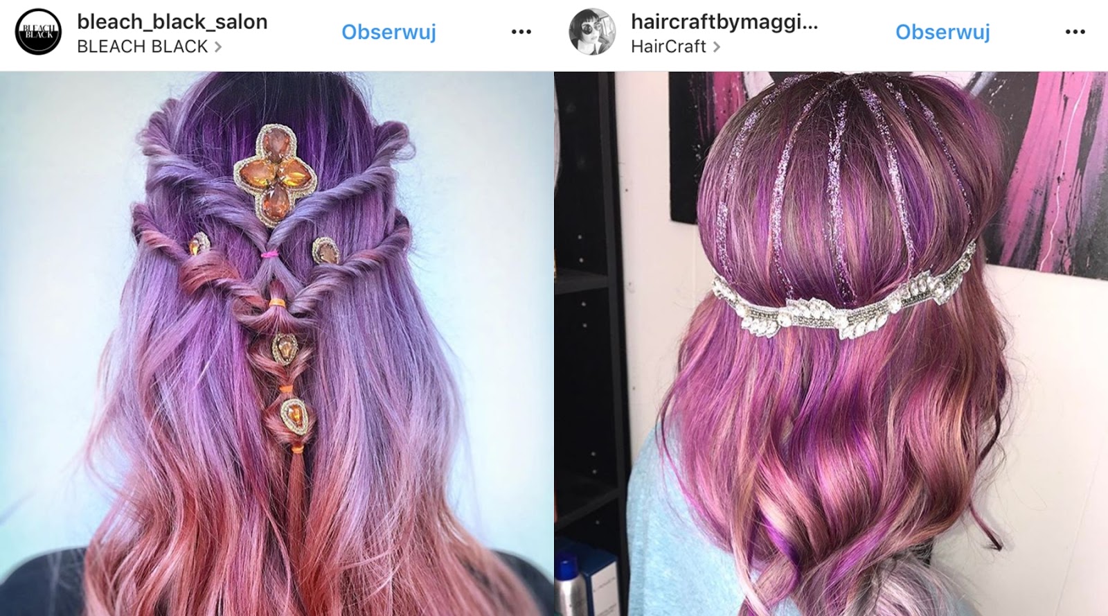 fioletowe włosy po farbowaniu